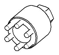 Socket 6-pin - Hyperpro shock Comp adj house (old model)