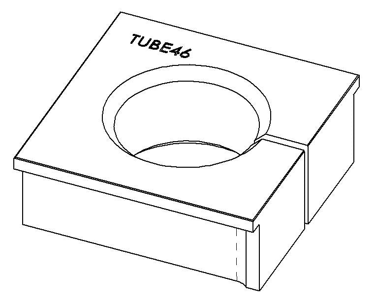 Vice clamp for Hyperpro 46mm shock tube (1-pc) - 50mm