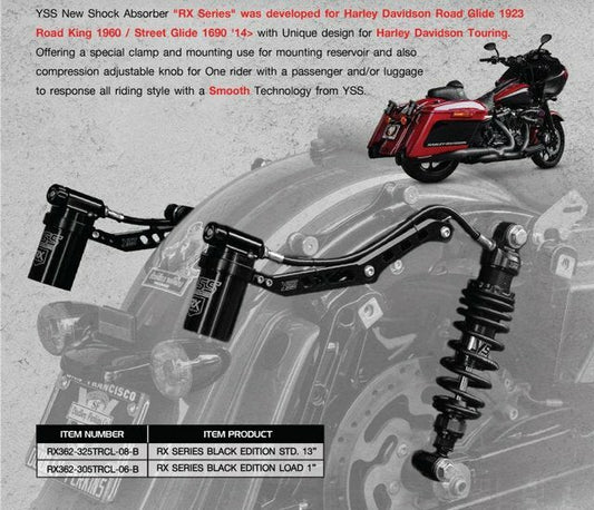 RX362 Twin Reservoir Shocks - BLACK EDITION STD. 13”